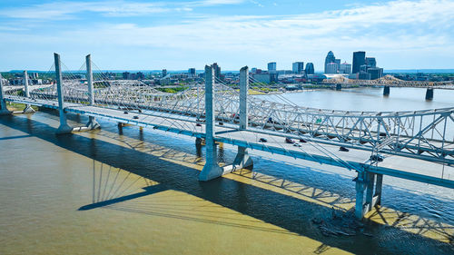 Bridge over river against sky