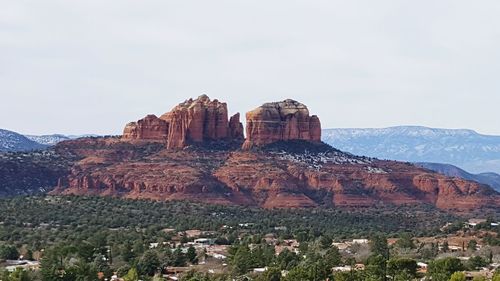 View of rock formation against sky