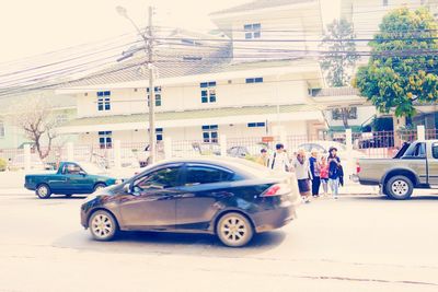 Vintage car on street