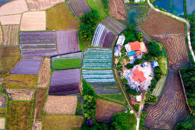 High angle view of building