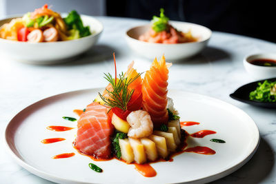 Close-up of food in plate