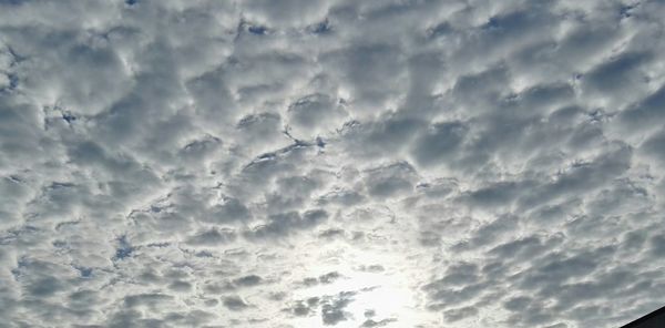 Low angle view of cloudy sky