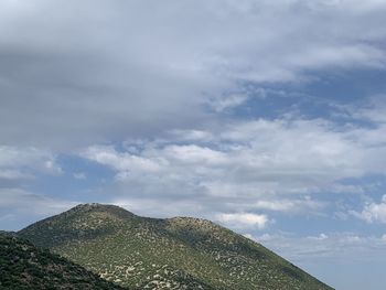 Low angle view of mountain against sky