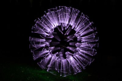 Digital composite of illuminated light in field