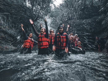 Group of people in water