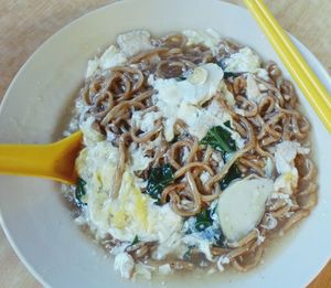 Close-up of served food