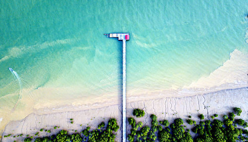 High angle view of sea shore