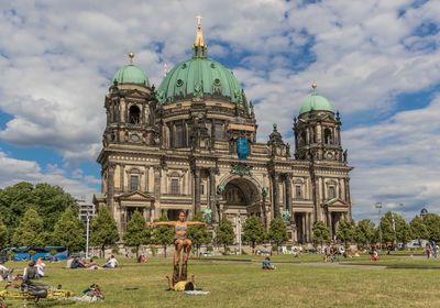 View of cathedral against cloudy sky