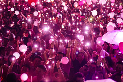 Crowd at night