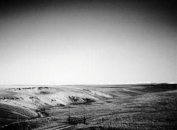 Scenic view of landscape against clear sky