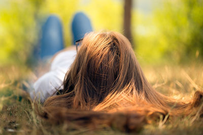 Woman lying down