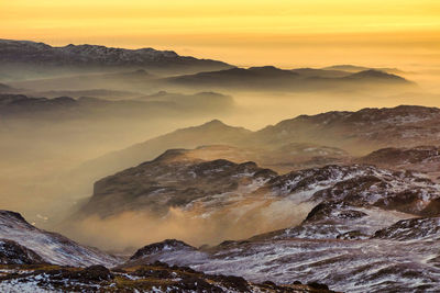 Sunset from bowfell, langdale