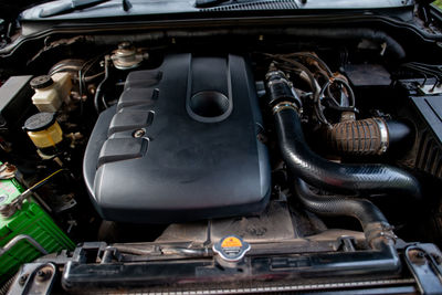 Close-up of car engine