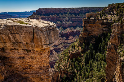 Aerial view of rock formations