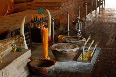 Ancient stone carving, reclining buddha image in the past. sema thammachak temple in thailand