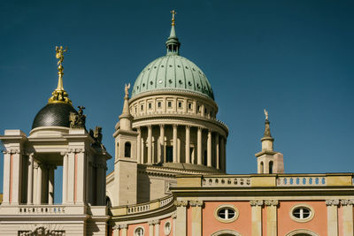 Low angle view of cathedral against clear sky