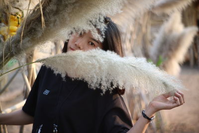 Portrait of woman wearing hat