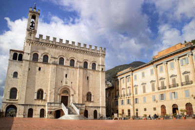 The main square of gubbio, a small medieval town in central italy.