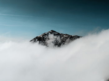 The highest peak in wales emerges from the clouds