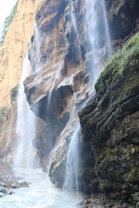 Scenic view of waterfall