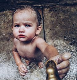 Close-up portrait of boy