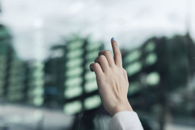 Close-up of human hand