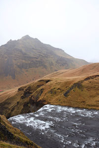 Scenic view of landscape against clear sky