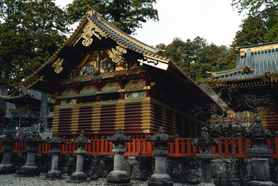 Low angle view of traditional building against sky