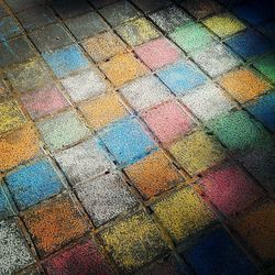 Full frame shot of tiled floor