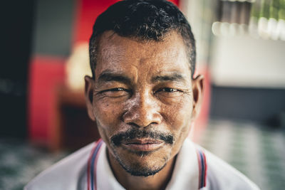 Close-up portrait of man wearing sunglasses