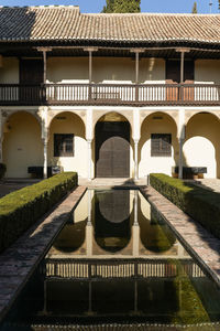 Reflection of building on water