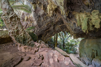 Rock formation in cave