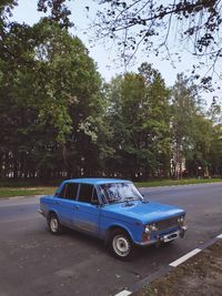 Vintage car on street