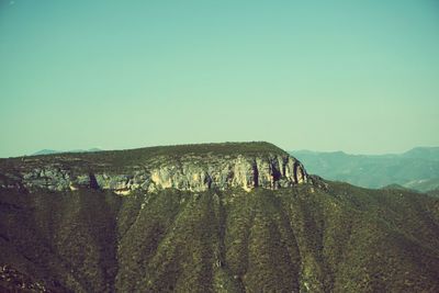 Panoramic view of landscape against clear sky