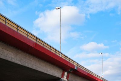 Low angle view of bridge against sky