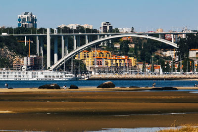 Bridge over river in city