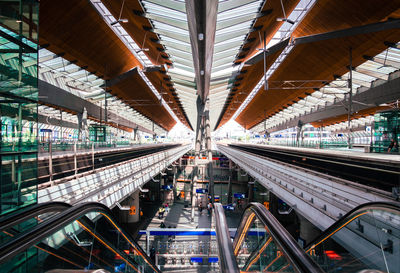 Escalator at railroad station