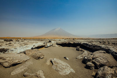 Scenic view of desert against sky