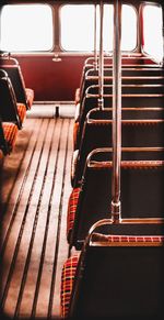 Interior of empty bus