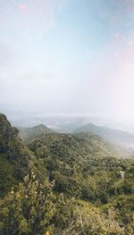 High angle view of landscape against sky