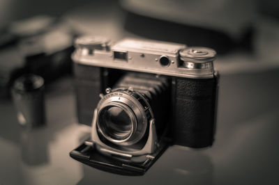 Close-up of camera