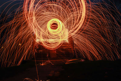 Light trails at night