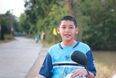Portrait of boy smiling
