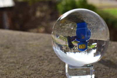 Close-up of drinking glass with ball