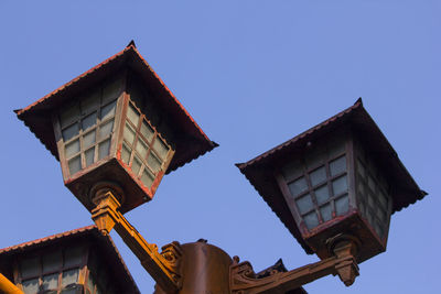 Low angle view of building against clear sky