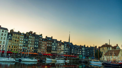 Boats in harbor