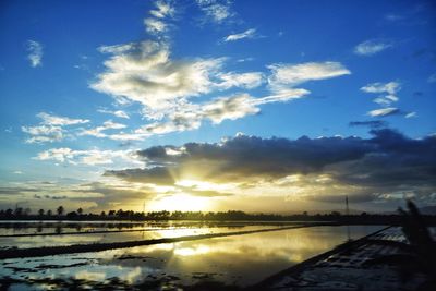 Scenic view of sunset sky
