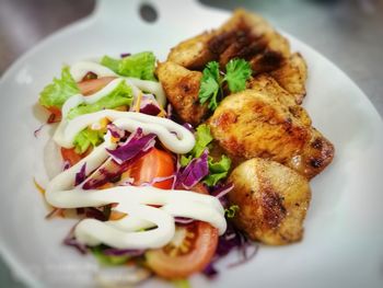 Close-up of food on plate