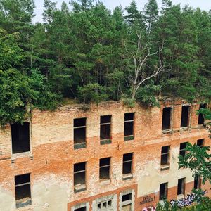 Built structure with trees in background