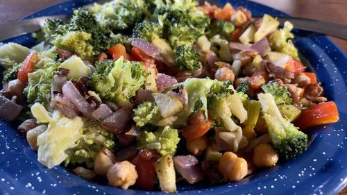 Close-up of meal served in plate